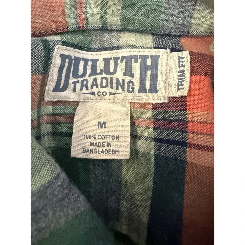 Lot‎ of 3 Duluth Trading Men's Trim Fit Plaid Flannel Shirts Size Medium EUC